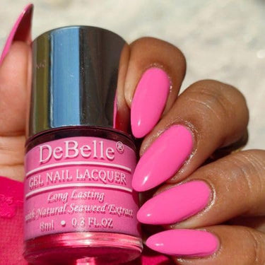 Debelle Gel Nail Polish Strawberry Souffle' (Bubblegum Pink Nail Paint)|Non Uv - Glossy Finish |Chip Resistant | Seaweed Enriched Formula| Long Lasting|Cruelty And Toxic Free| 8Ml